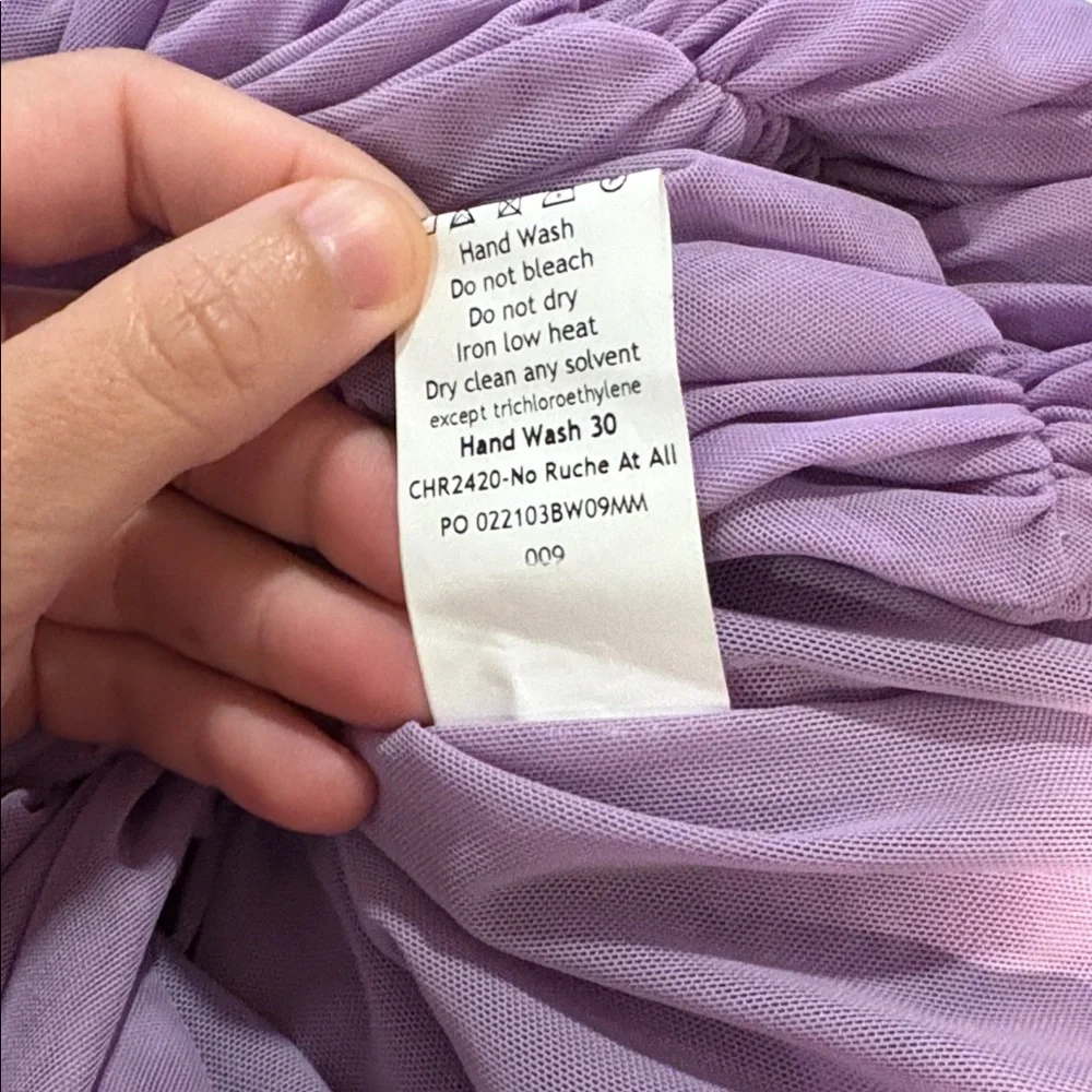 Mistress Rocks No Ruched At All Mini Dress in Lilac SZ XS NWT